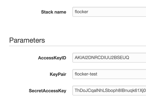 Specifying the stack name